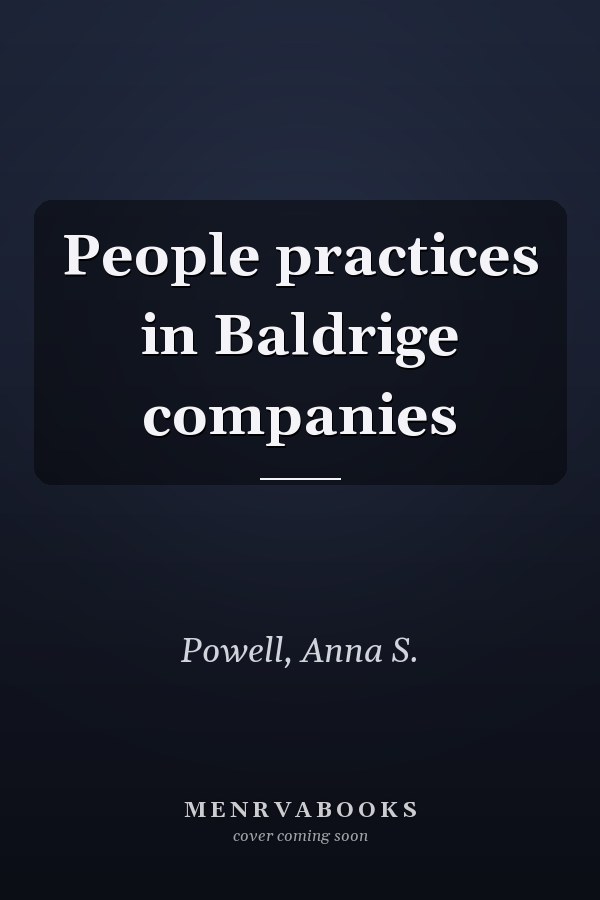 People practices in Baldrige companies