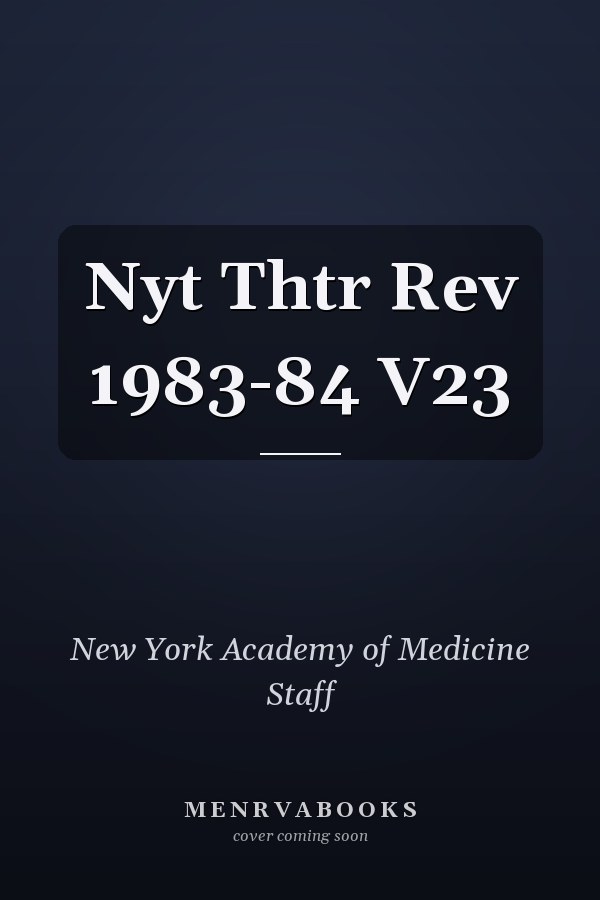 Nyt Thtr Rev 1983-84 V23