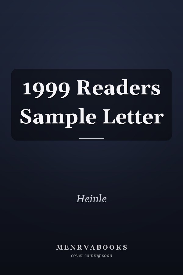 1999 Readers Sample Letter