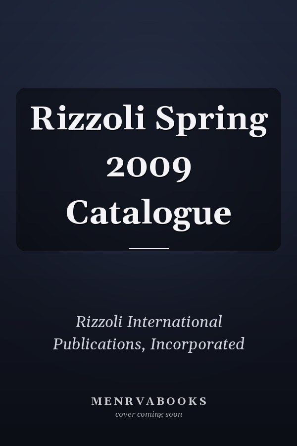 Rizzoli Spring 2009 Catalogue