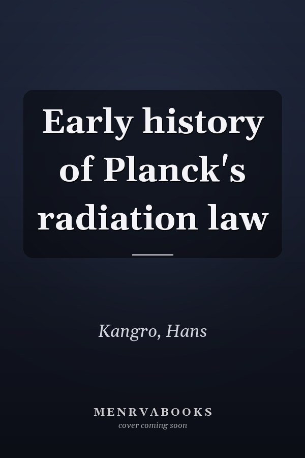 Early history of Planck's radiation law