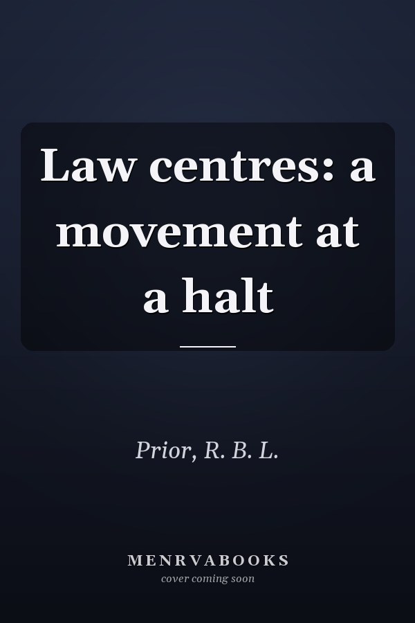 Law centres: a movement at a halt