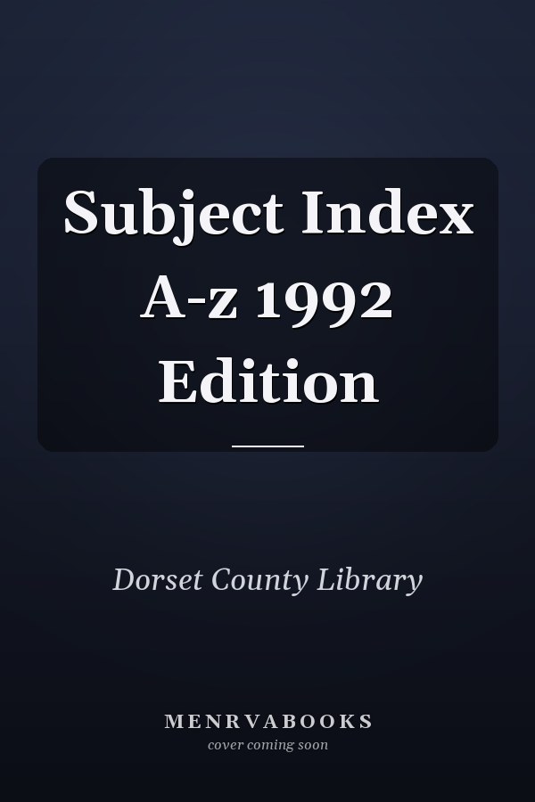Subject Index A-z 1992 Edition