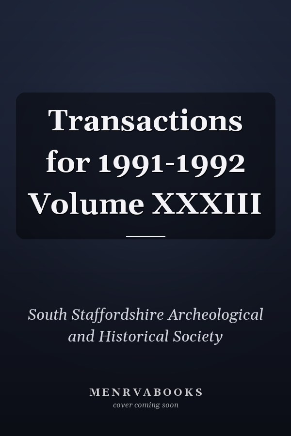 Transactions for 1991-1992 Volume XXXIII