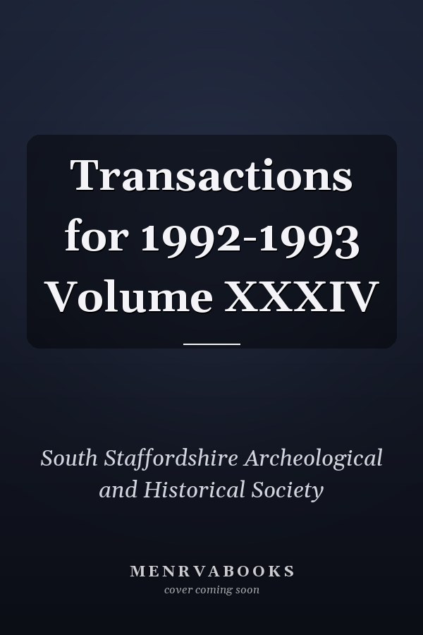 Transactions for 1992-1993 Volume XXXIV