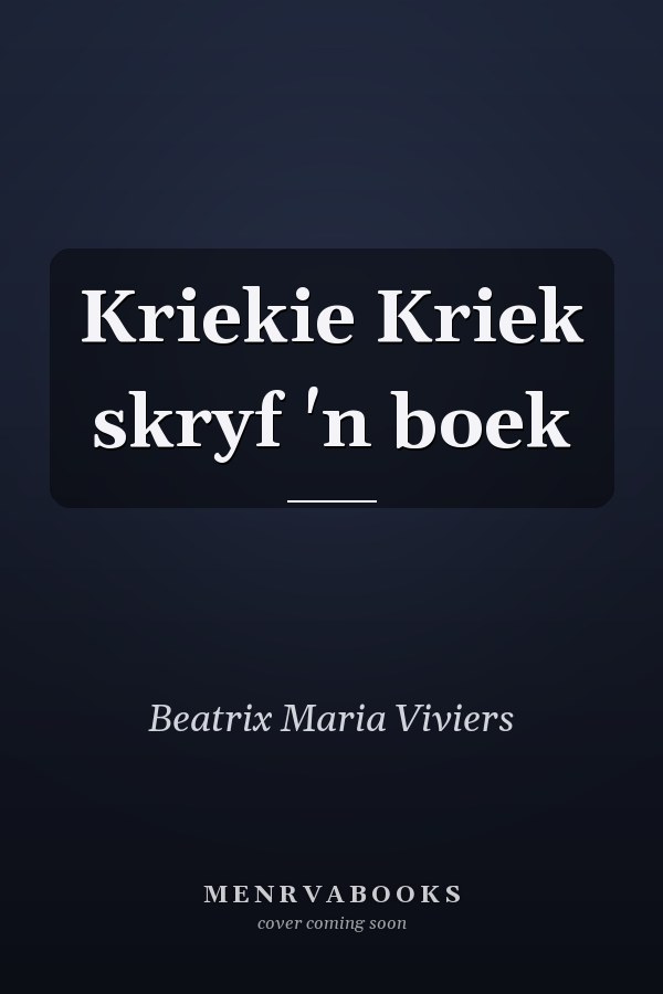 Kriekie Kriek skryf 'n boek
