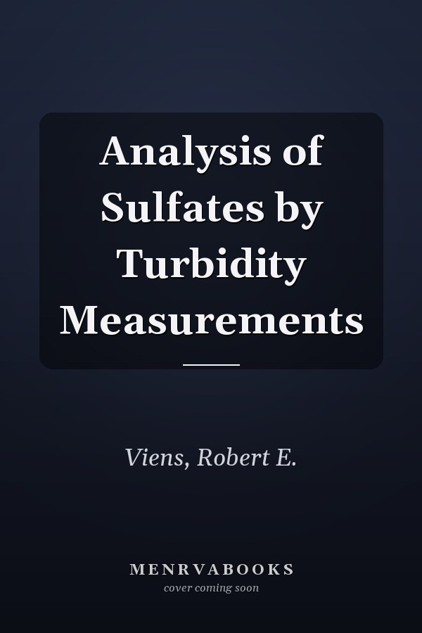 Analysis of Sulfates by Turbidity Measurements