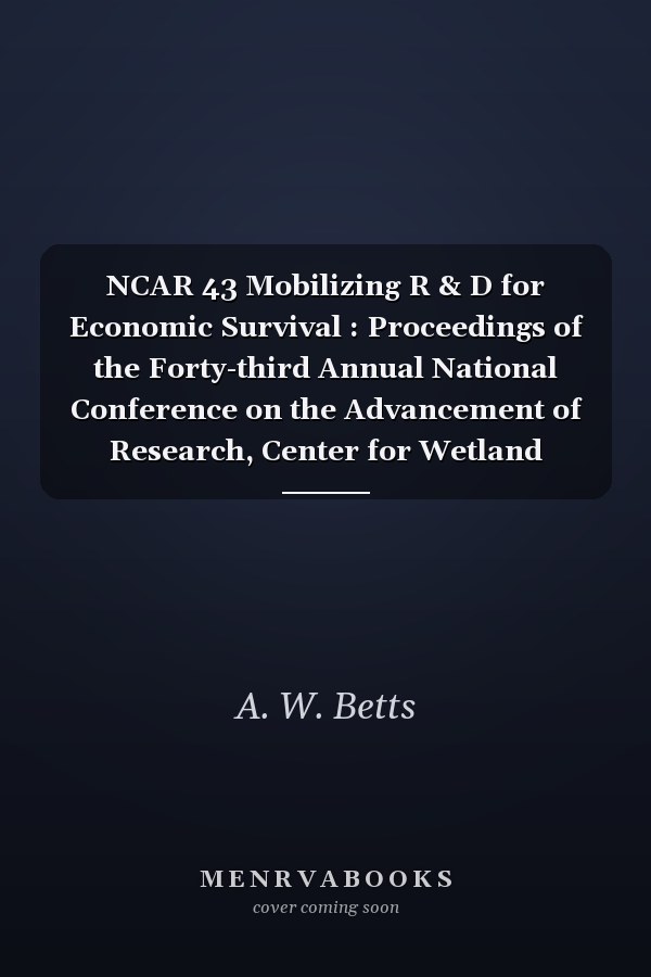 NCAR 43 Mobilizing R & D for Economic Survival : Proceedings of the Forty-third Annual National Conference on the Advancement of Research, Center for Wetland Resources, Louisiana State University, September 17-20, 1989