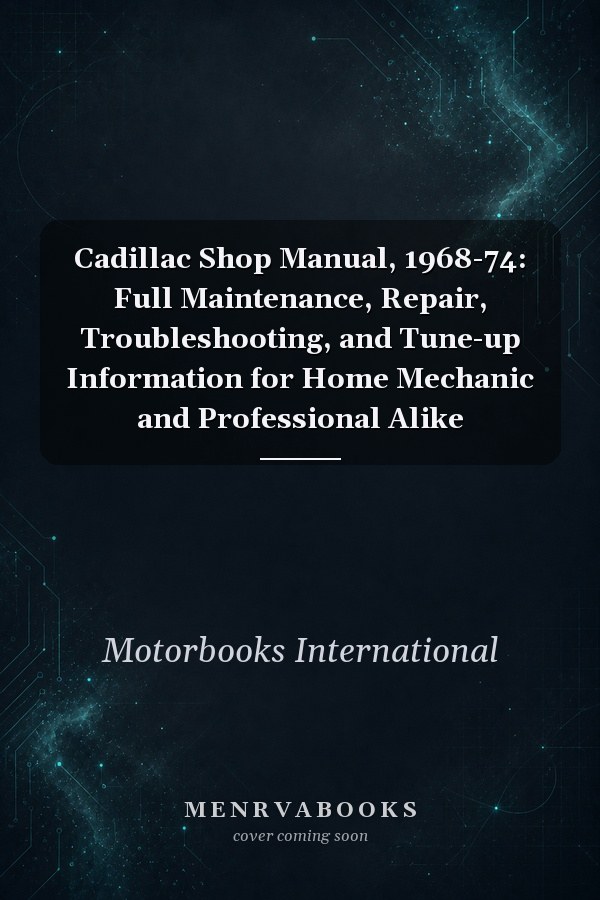 Cadillac Shop Manual, 1968-74: Full Maintenance, Repair, Troubleshooting, and Tune-up Information for Home Mechanic and Professional Alike