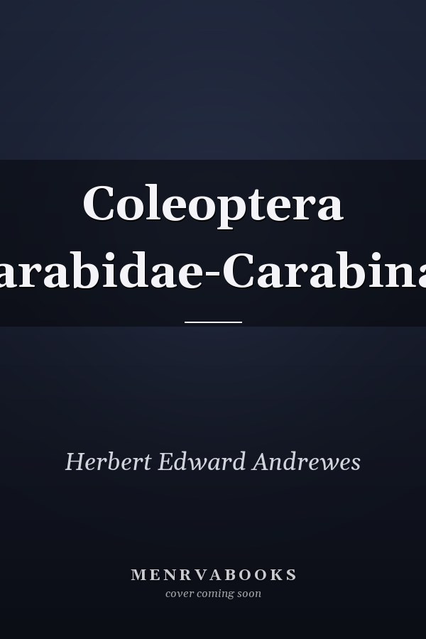 Coleoptera Carabidae-Carabinae