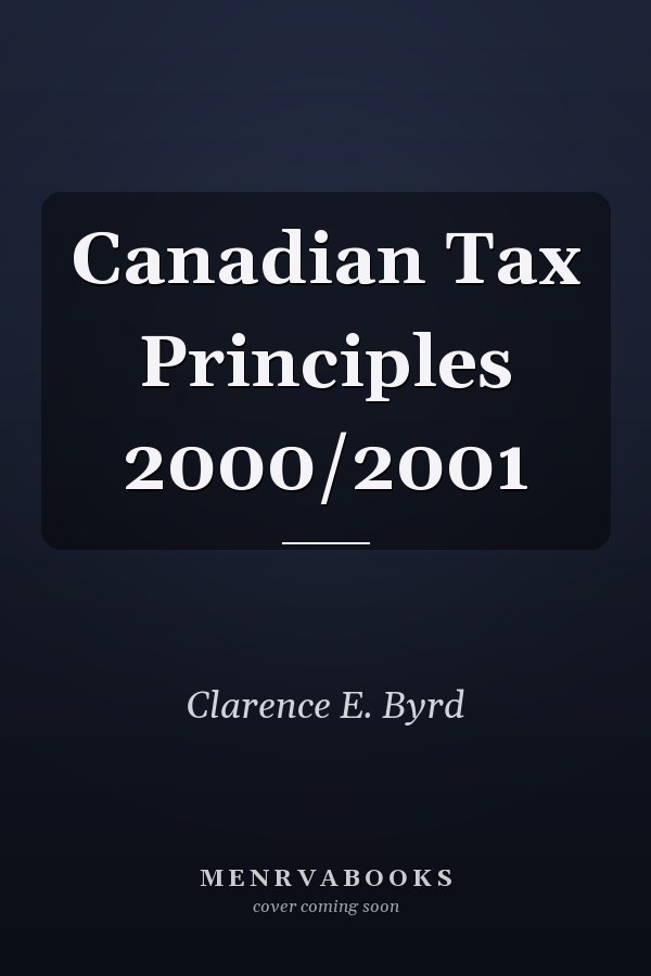 Canadian Tax Principles 2000/2001