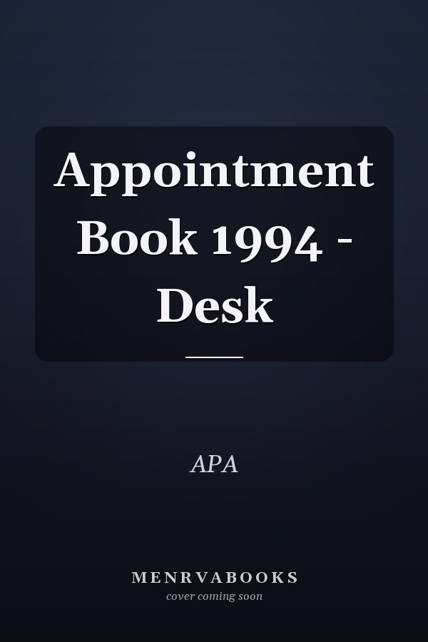 Appointment Book 1994 - Desk