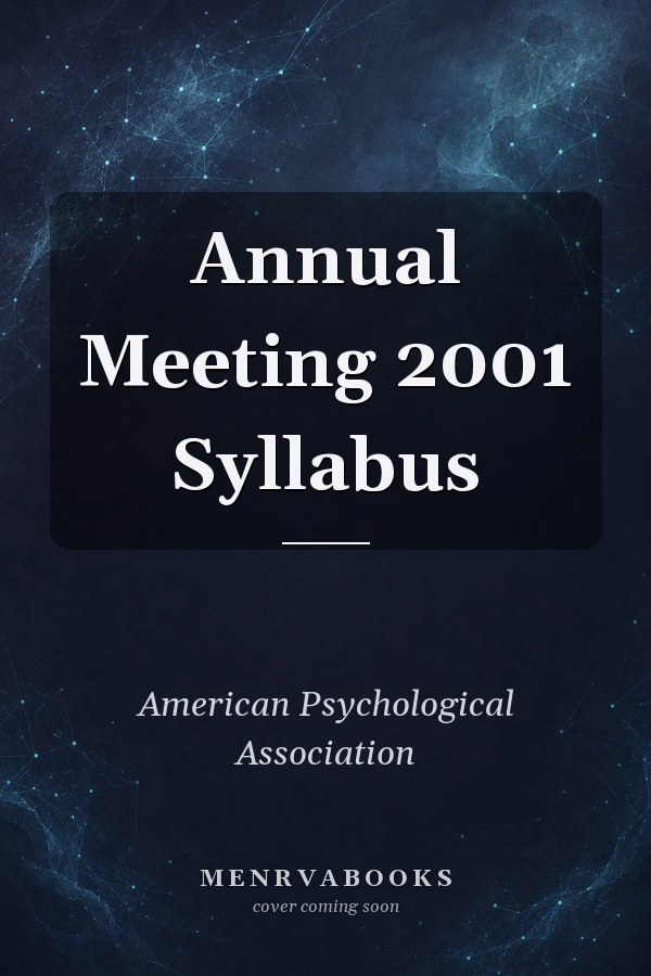Annual Meeting 2001 Syllabus