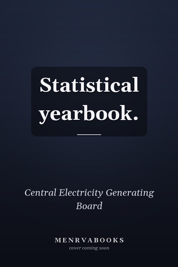 Statistical yearbook.