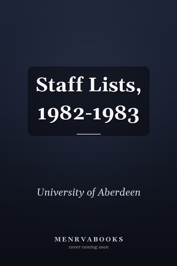Staff Lists, 1982-1983