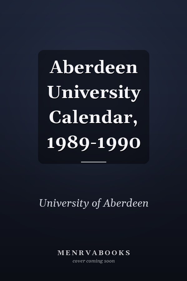 Aberdeen University Calendar, 1989-1990