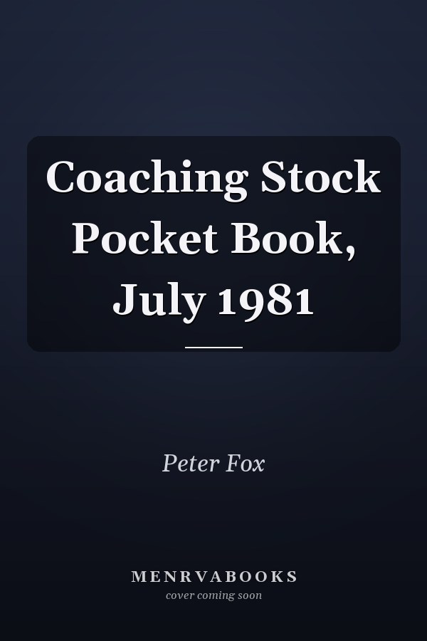 Coaching Stock Pocket Book, July 1981