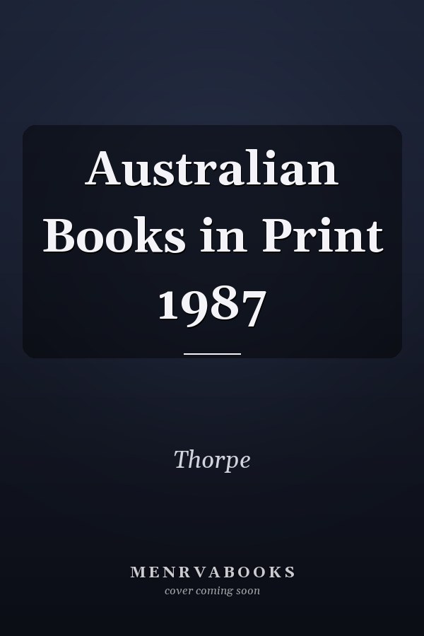 Australian Books in Print 1987