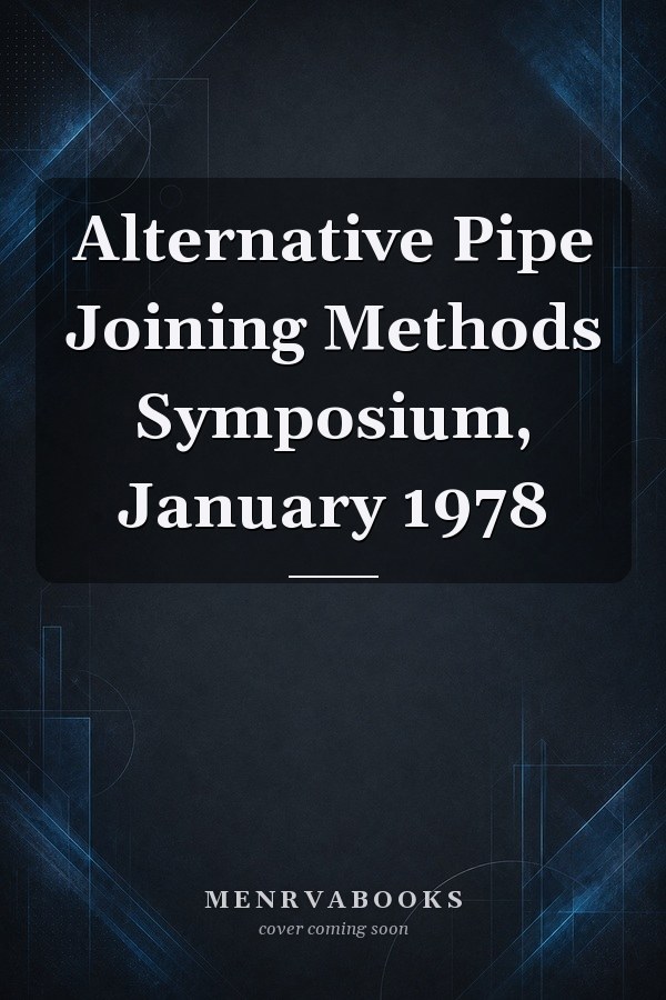Alternative Pipe Joining Methods Symposium, January 1978