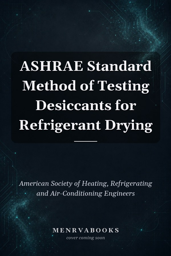 ASHRAE Standard Method of Testing Desiccants for Refrigerant Drying