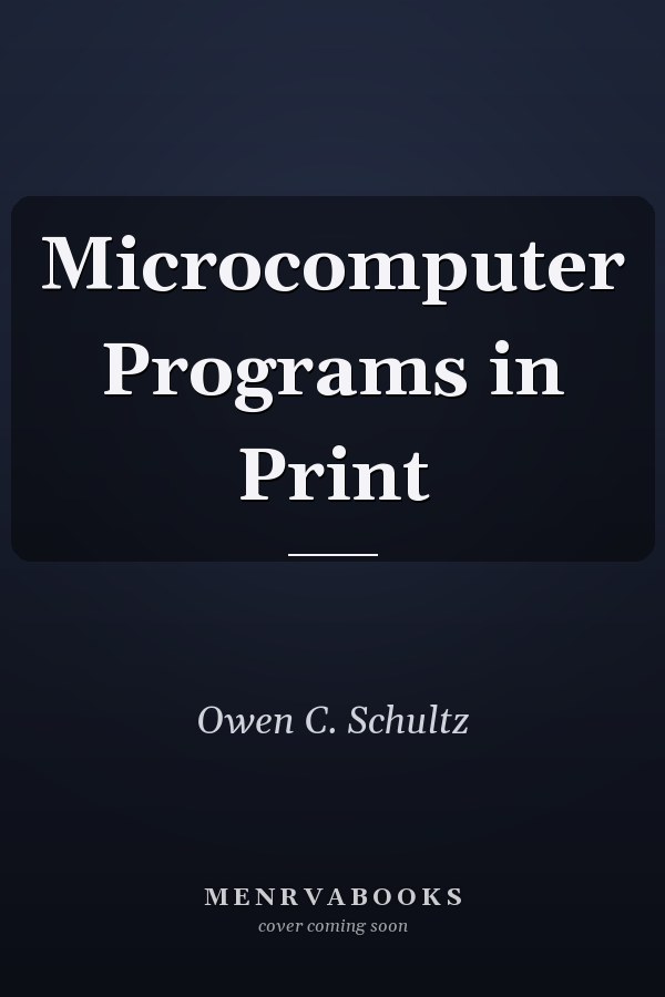 Microcomputer Programs in Print