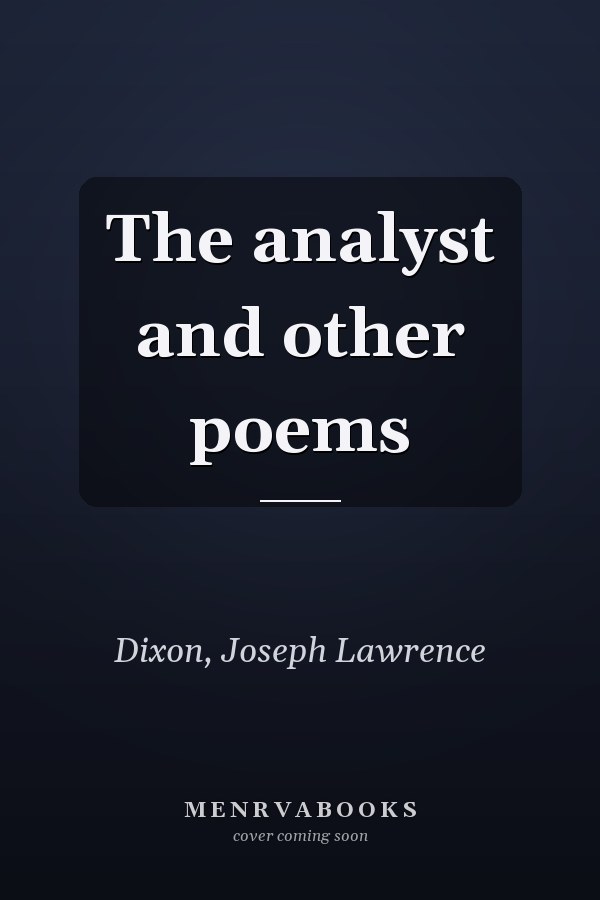 The analyst and other poems