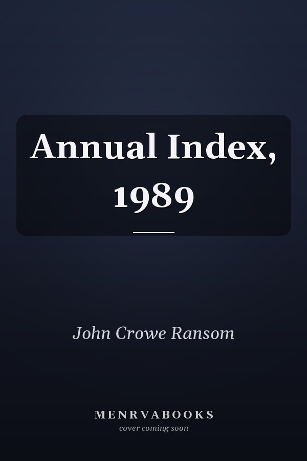 Annual Index, 1989