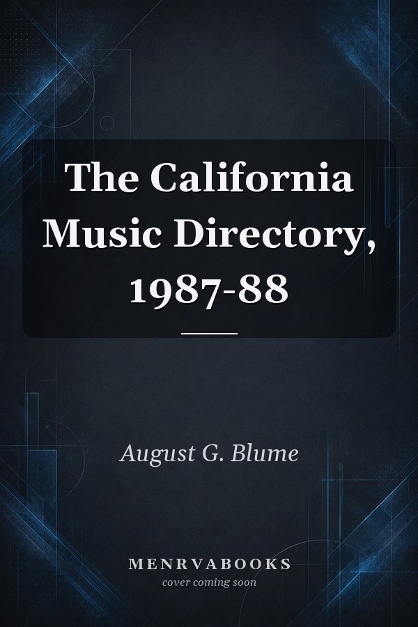 The California Music Directory, 1987-88