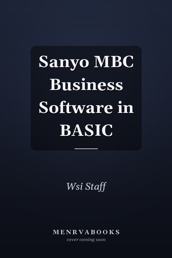 Sanyo MBC Business Software in BASIC