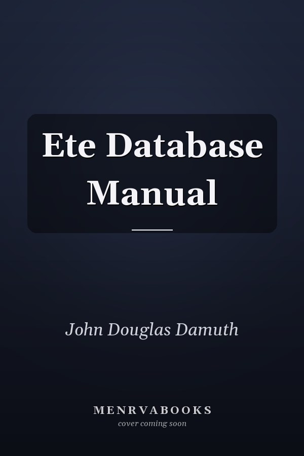 Ete Database Manual