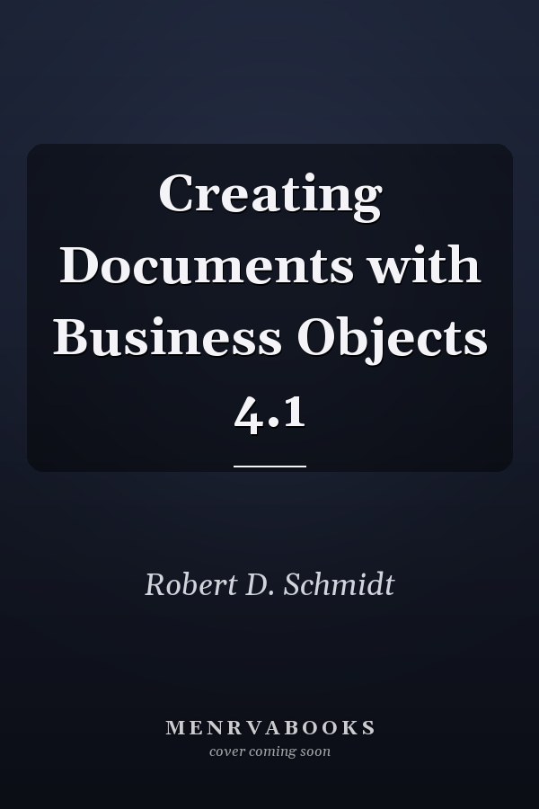 Creating Documents with Business Objects 4.1