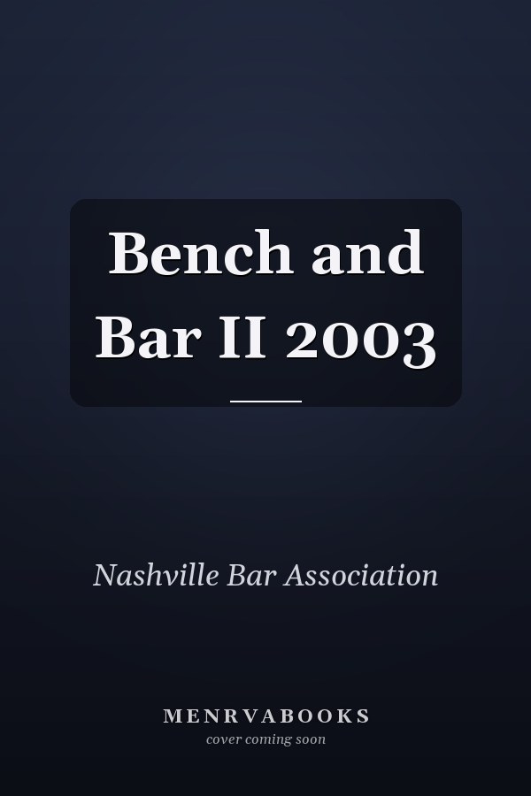 Bench and Bar II 2003