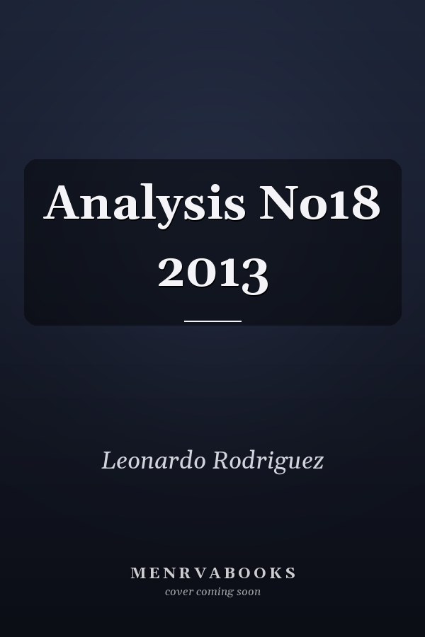 Analysis No18 2013