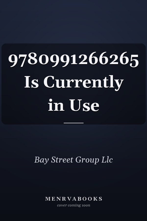 9780991266265 Is Currently in Use