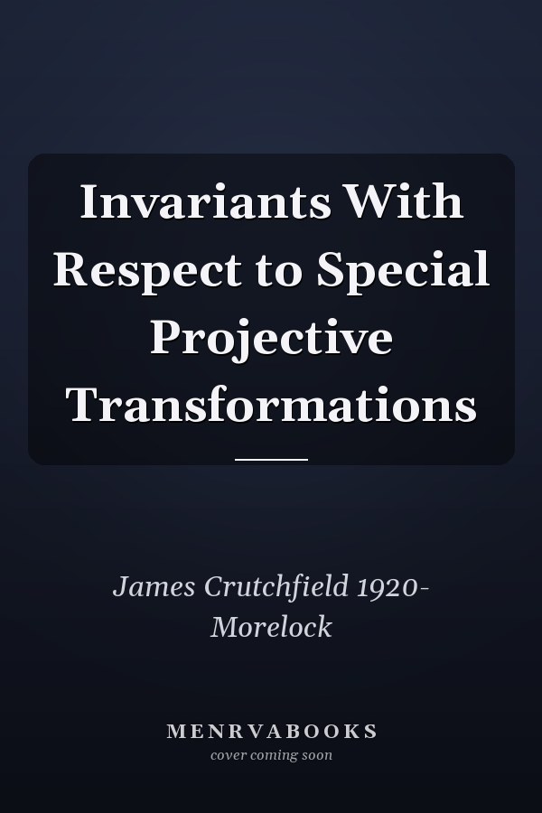 Invariants With Respect to Special Projective Transformations