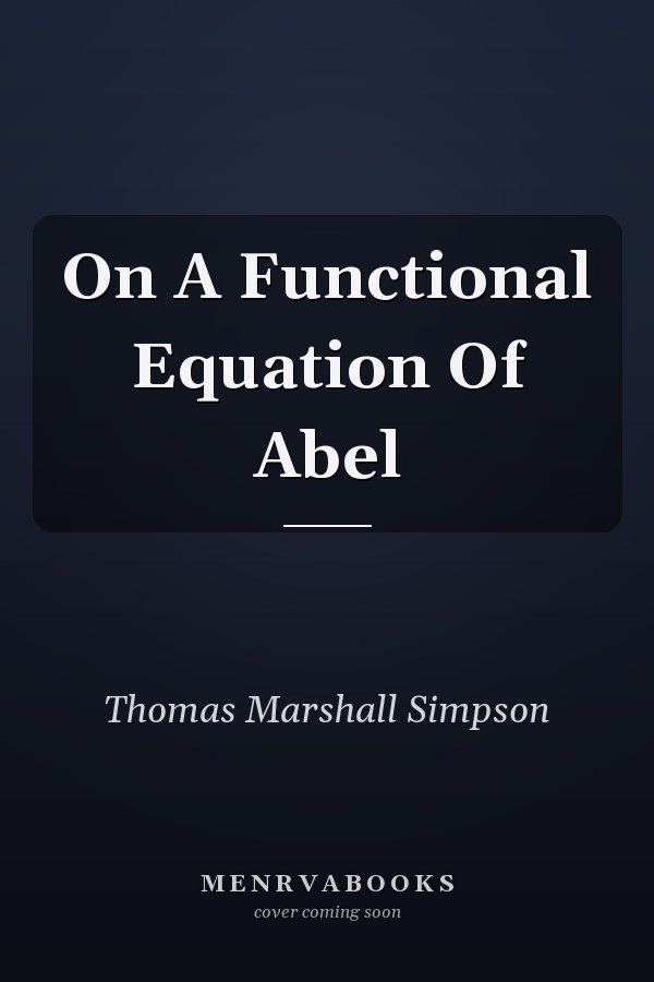 On A Functional Equation Of Abel