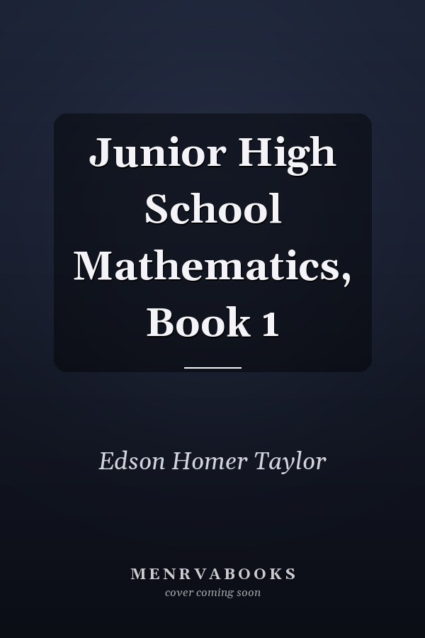 Junior High School Mathematics, Book 1