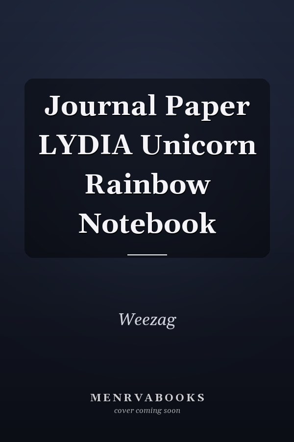 Journal Paper LYDIA Unicorn Rainbow Notebook
