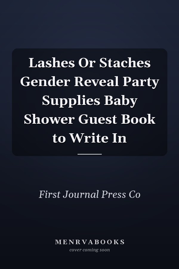 Lashes Or Staches Gender Reveal Party Supplies Baby Shower Guest Book to Write In