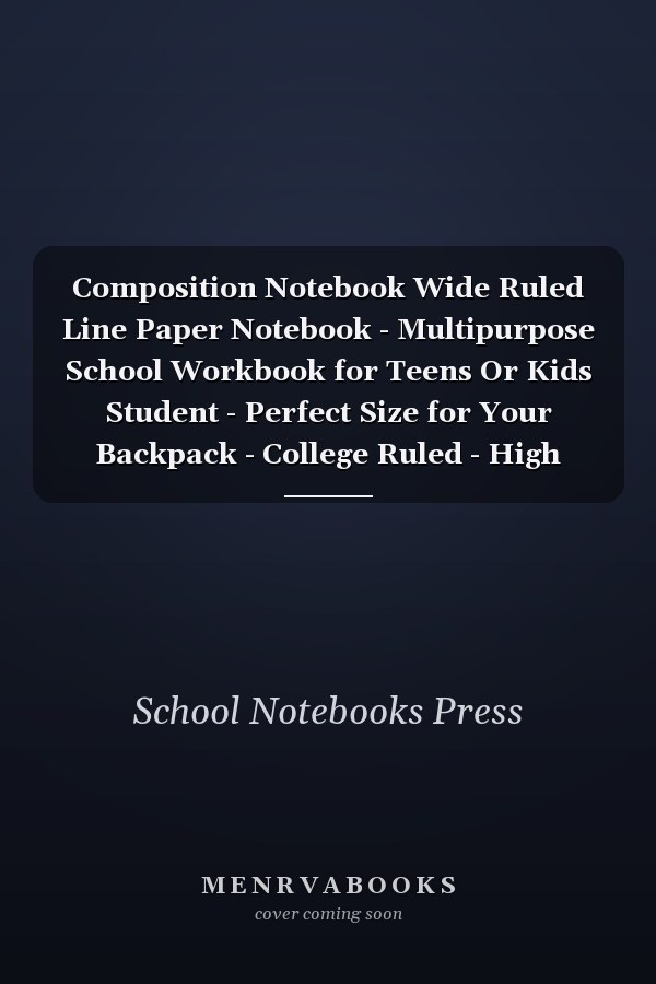 Composition Notebook Wide Ruled Line Paper Notebook - Multipurpose School Workbook for Teens Or Kids Student - Perfect Size for Your Backpack - College Ruled - High Quality Paper - Cute Blue and Orange Tartan Design.