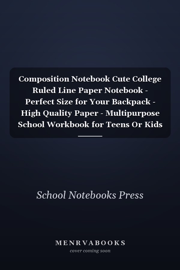 Composition Notebook Cute College Ruled Line Paper Notebook - Perfect Size for Your Backpack - High Quality Paper - Multipurpose School Workbook for Teens Or Kids Students - FARM ANIMALS DESIGN.