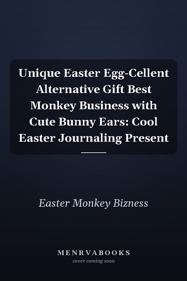Unique Easter Egg-Cellent Alternative Gift Best Monkey Business with Cute Bunny Ears: Cool Easter Journaling Present