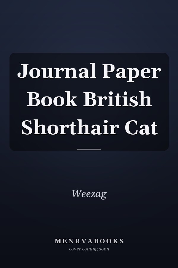 Journal Paper Book British Shorthair Cat