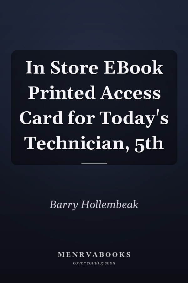 In Store EBook Printed Access Card for Today's Technician, 5th