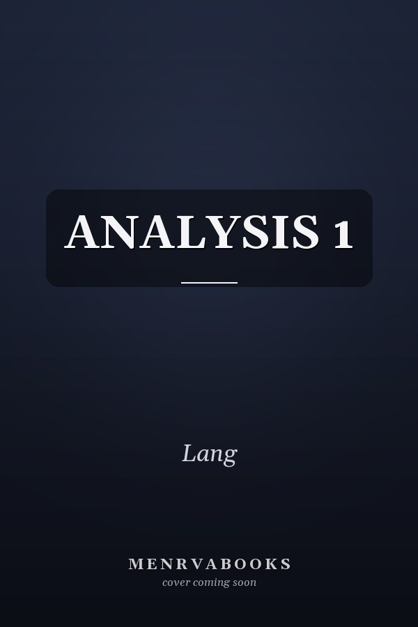 Analysis I