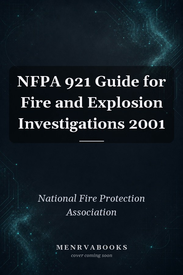 NFPA 921 Guide for Fire and Explosion Investigations 2001