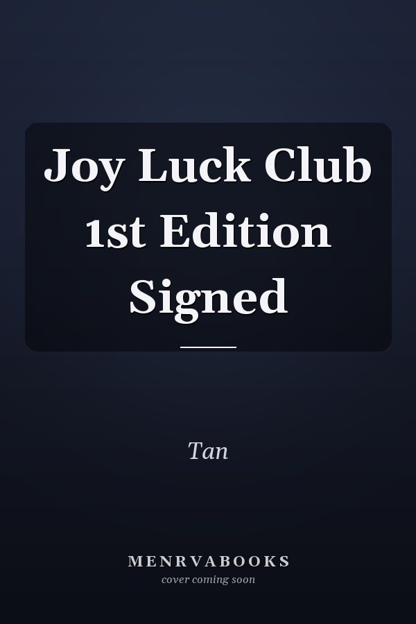 Joy Luck Club 1st Edition Signed