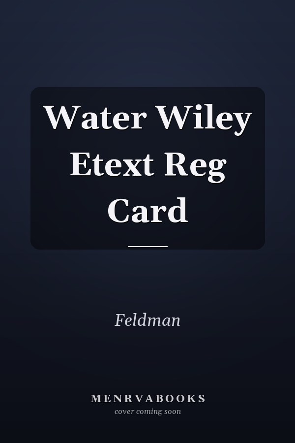 Water Wiley Etext Reg Card