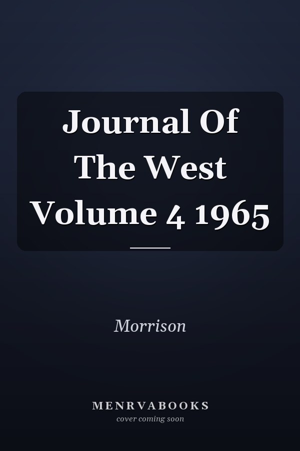 Journal Of The West Volume 4 1965