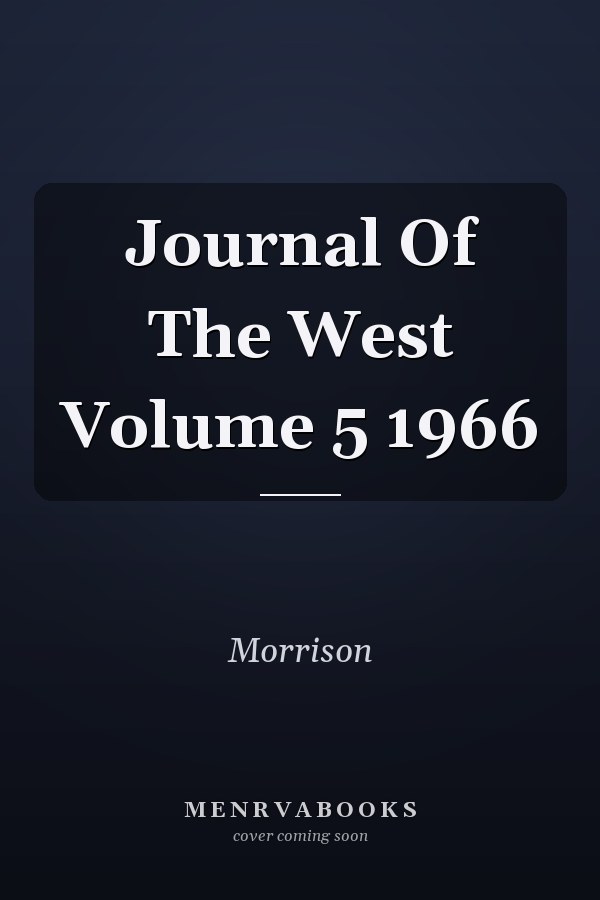Journal Of The West Volume 5 1966